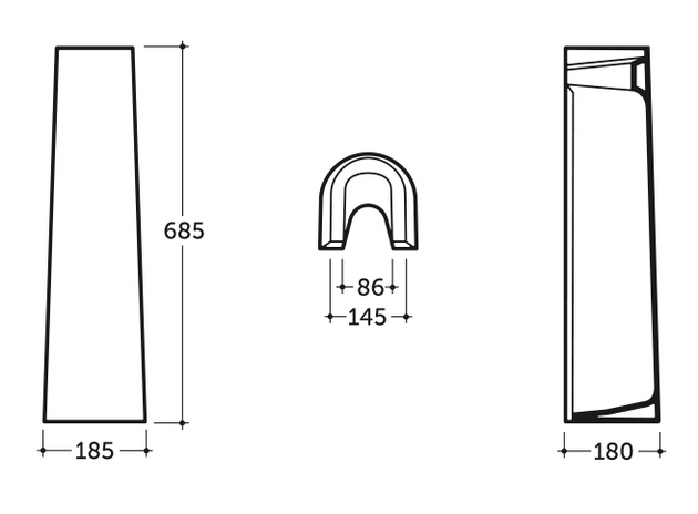 Пьедестал под умывальник Keramin 1c 