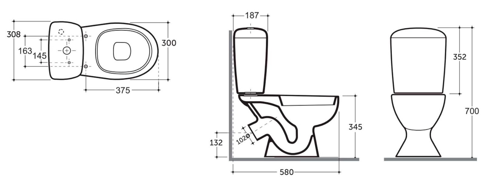 Унитаз Keramin LITL MS Incoer white
