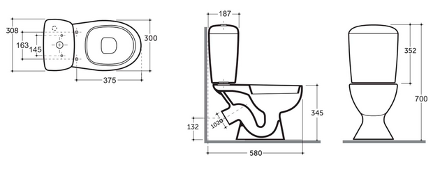 Унитаз Keramin LITL MS Incoer white