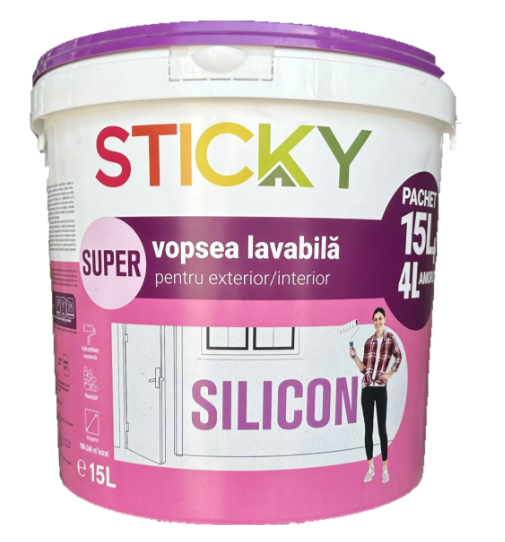 Моющаяся краска для экстерьера и интерьера Super Sticky 2.5л