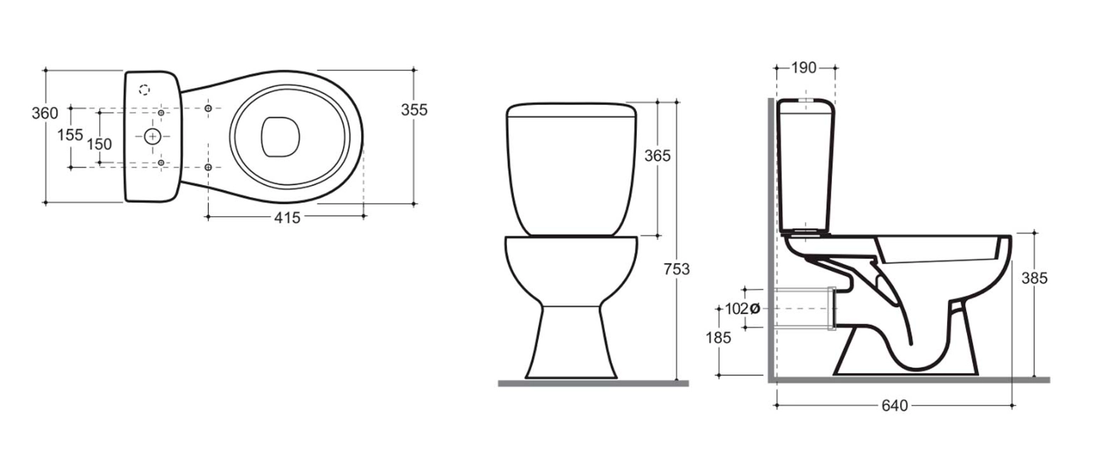 Унитаз Keramin Pozitano JS incoer white