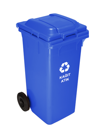 Coș pentru gunoi 120 l albastru