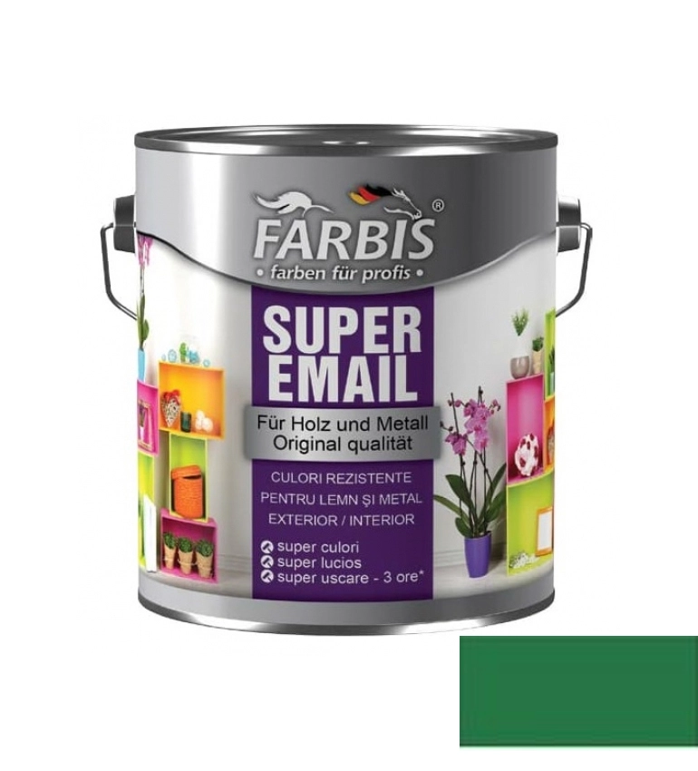 Email Farbis super 0.7l verde-aprins