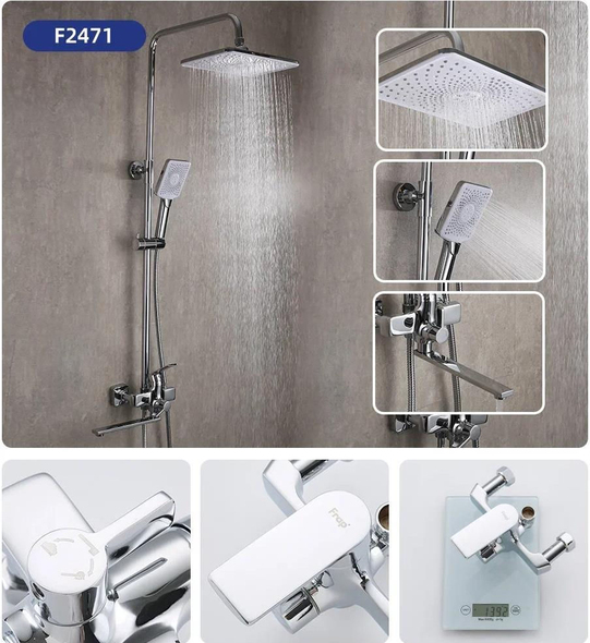 Sistemă de duș Frap F 2471 Alama 4530