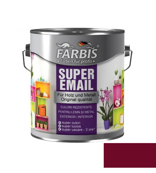 Эмаль Farbis super 0.7л вишневый