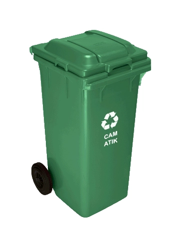 Coș pentru gunoi 120 l verde