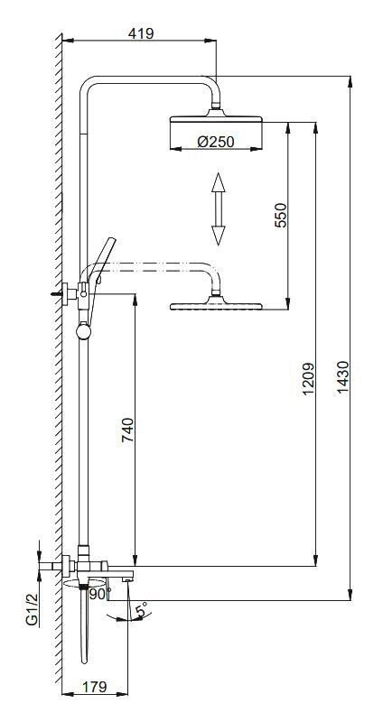 Душевая система Frap F 2485 1583