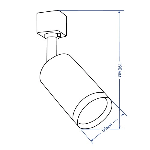 Трековый светильник FN AL155, GU-10 220V,60x105мм