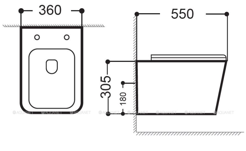 Vas WC Aquanet BL-103N-WHT 