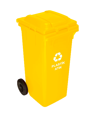 Coș pentru gunoi 240 l galben