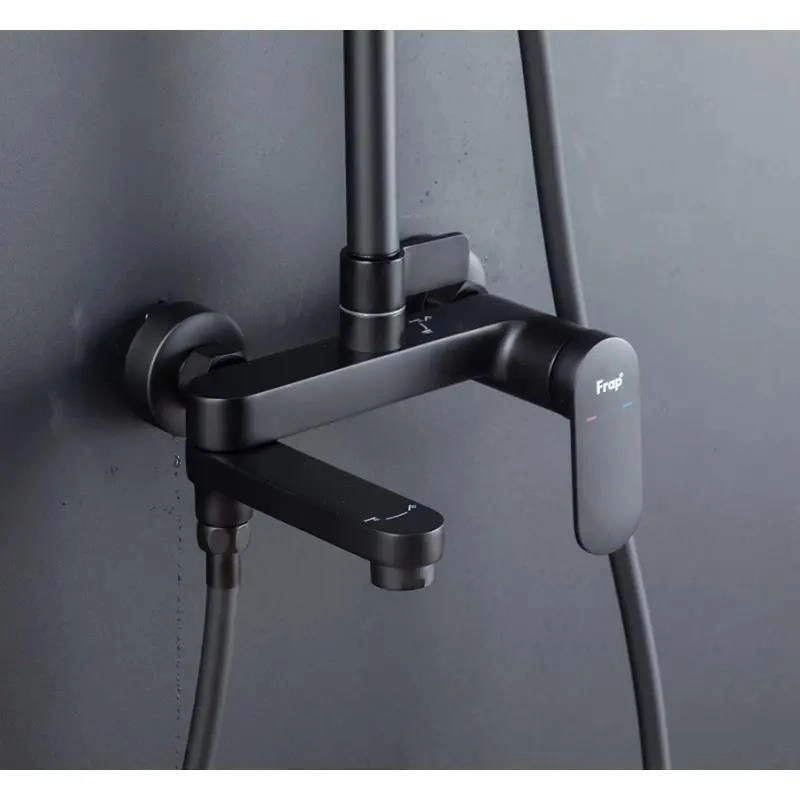Душевая система Frap F 2485-6 чёрный 3483