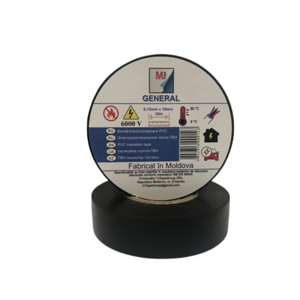 Bandă Electroizolantă MTP 0.15x19x20 negru