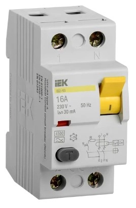 Întrerupător automat VD1-63 2P 30mA 16A 02547