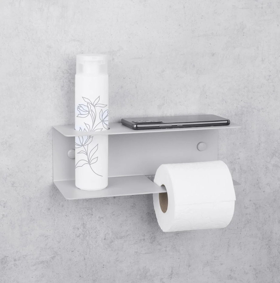 Suport pentru hârtie igienică Daske Line  PH/L-0287GR gri drept