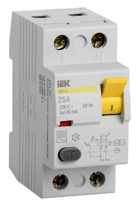 Întrerupător diferențială VD1-63 2P 30mA 25A 02473