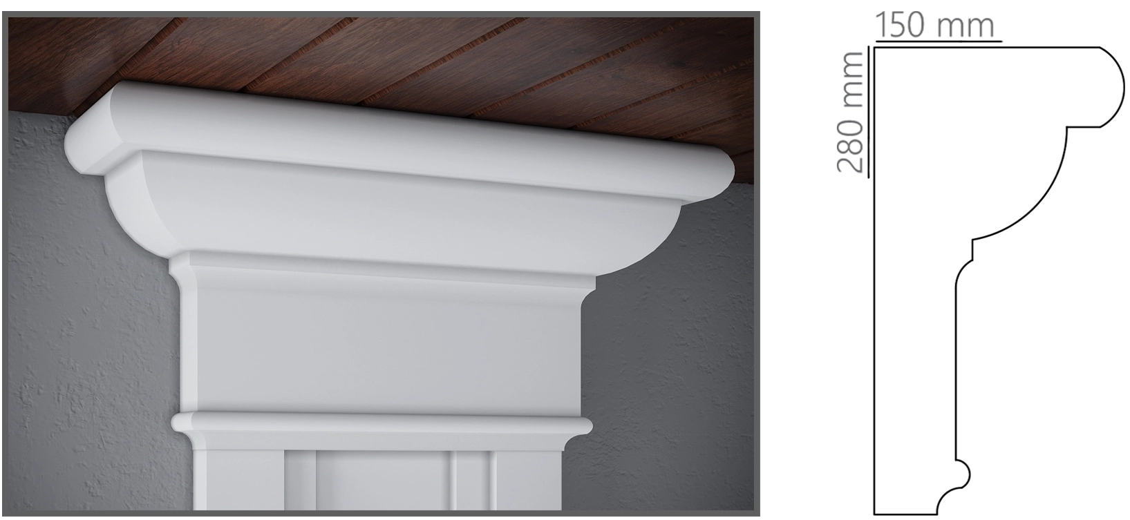 Консоль CAP213 jum 280x150мм