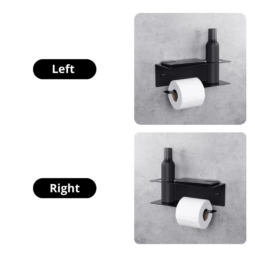 Держатель для туалетной бумаги Daske Line PH/L-0249BR чёрный правый