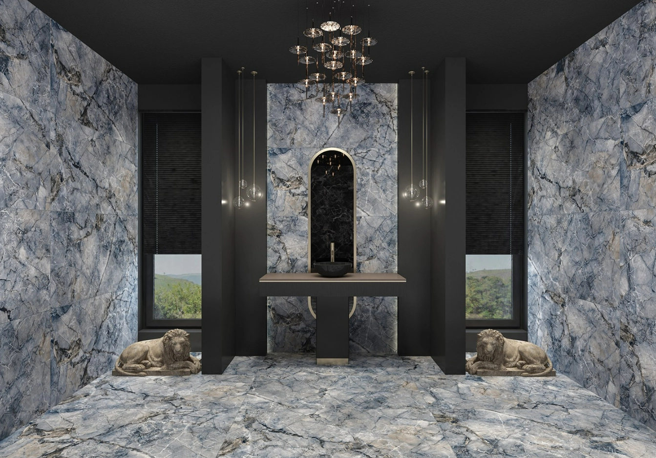 Gresie Anka Elegant 60x120 antracite