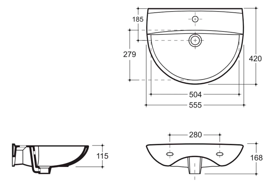 Раковина Keramin Simpl 55 white
