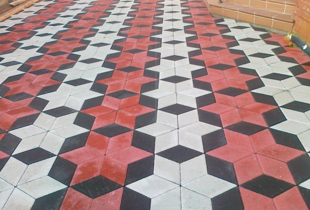 Pavaj ROMB negru 4cm