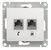 Розетка Glossa RJ11+1XRJ45 cat 5E 332