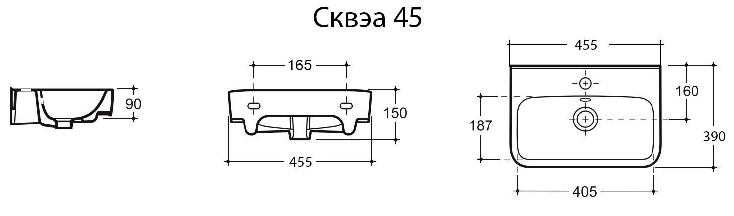 Lavoar Keramin Square 45 99M01301 