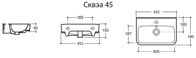 Раковина Keramin Square 45 99M01301 
