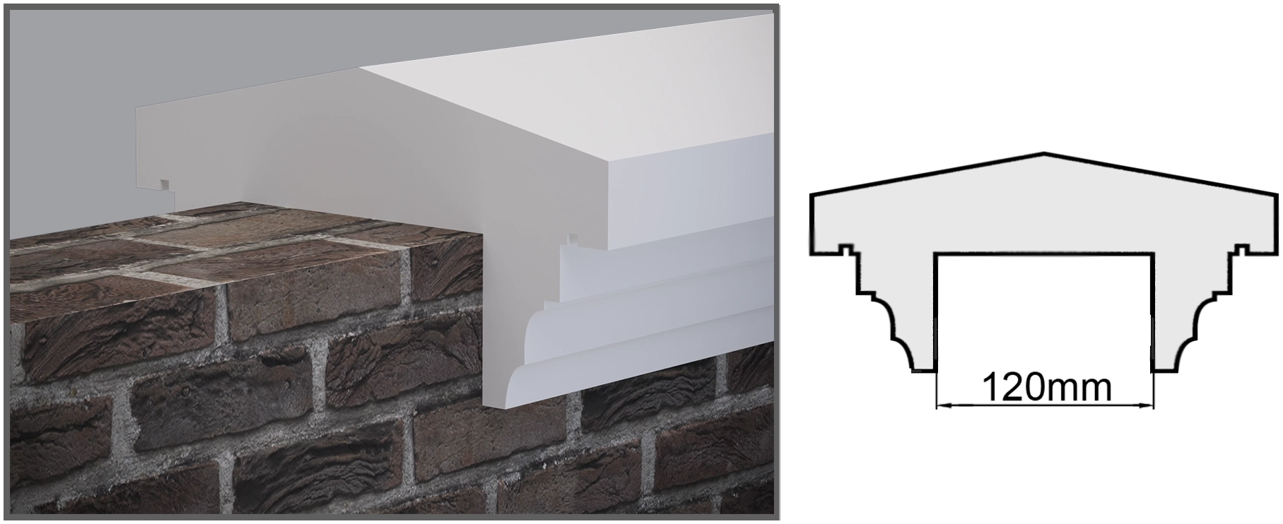 Окончание забора VSiG2 120мм