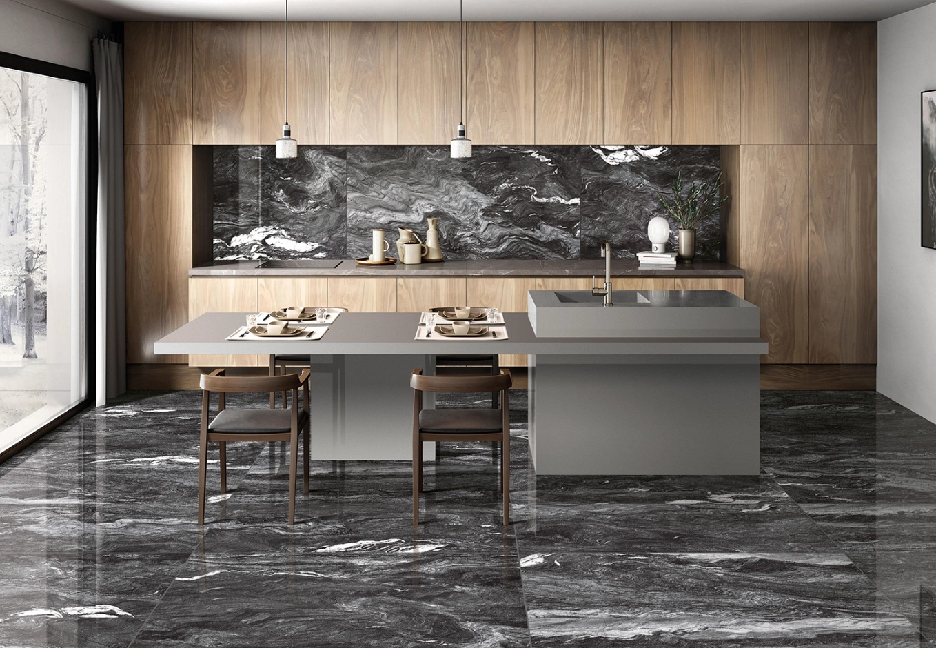 Gresie Anka Granada 60x120 black