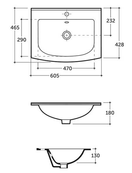 Lavoar Keramin Bari alb 60 1c