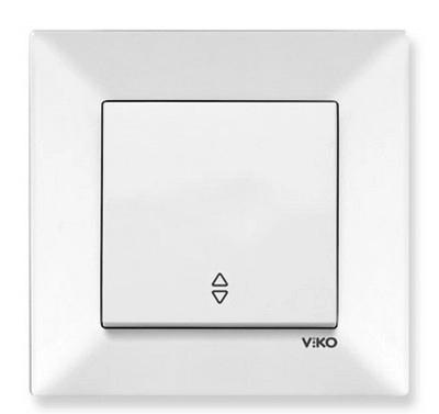 Întrerupător Meridian Viko 1P alb 95970004