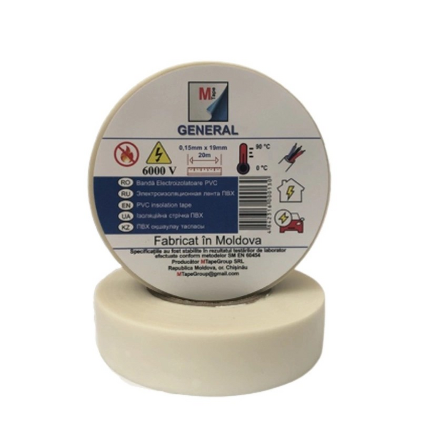 Bandă Electroizolantă MTP 0.17x19x20 alb