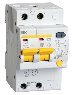 Întrerupător automat  IEK АД12 2Р 30мА ИЭК 25А 