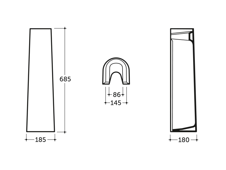 Пьедестал под умывальник ELITE-N c1 99M01698 