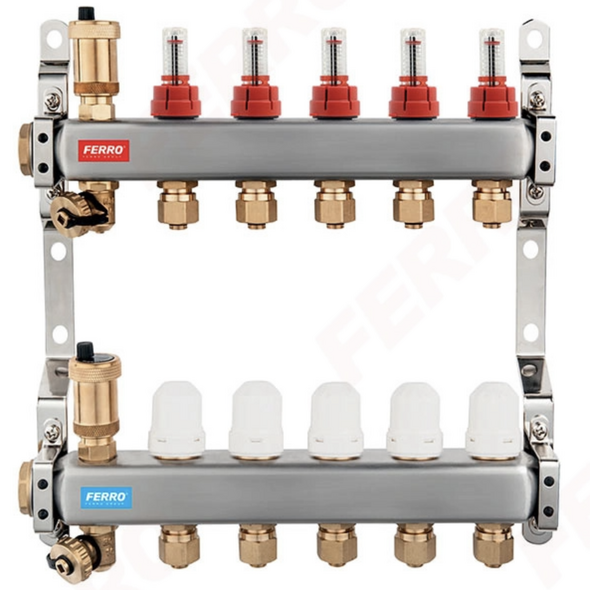 Set distribuitor inox FERRO SN-RZP06S 1x6