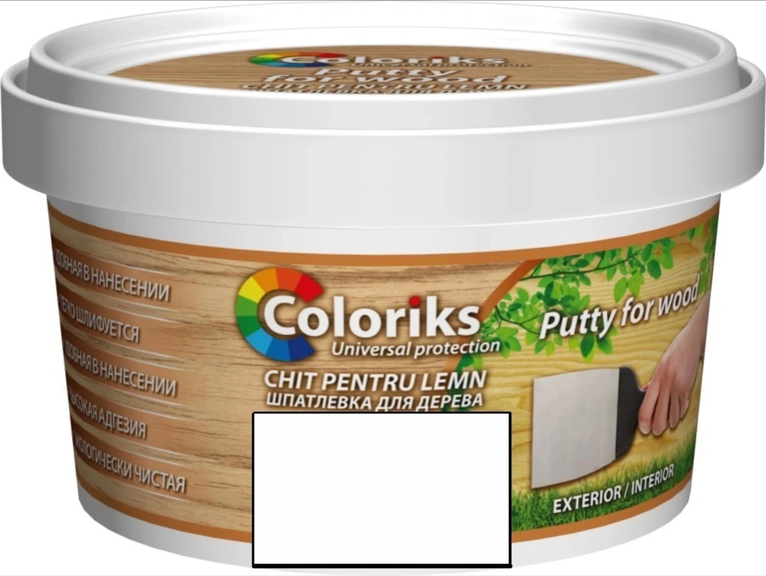 Chit pentru lemn Coloriks 0.9kg alb