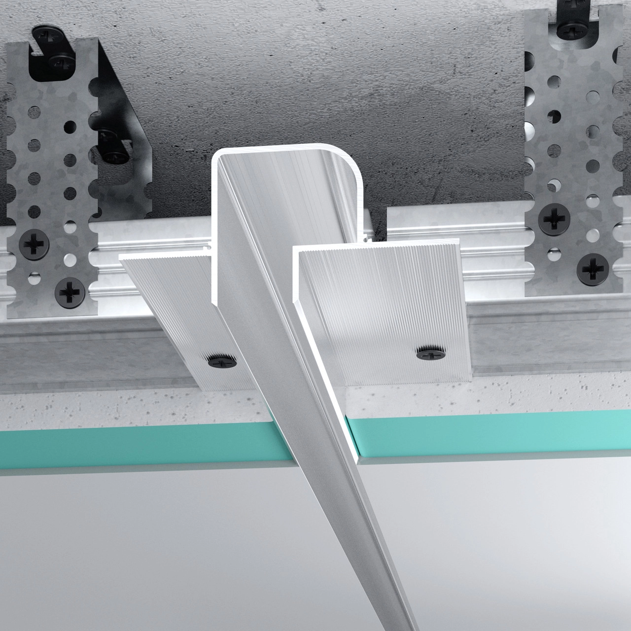 Profil tip ascuns din aluminiu F2.D2040L16 3m 