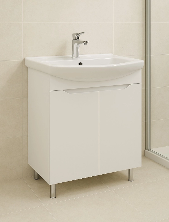 Dulap pentru lavoar Morning Clermont 60 + lavoar Clermont white