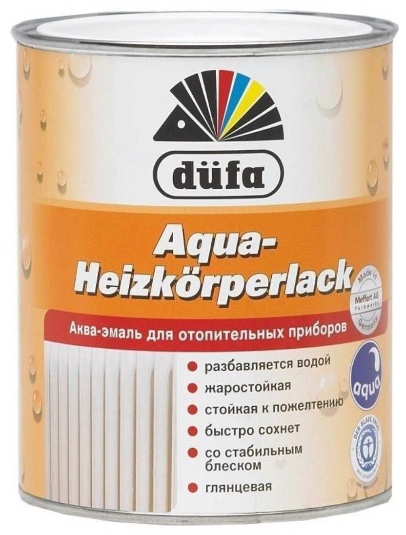 Email acrilic p/radiatoare Dufa Aqua Heizkorperlack 2.5 L Alb