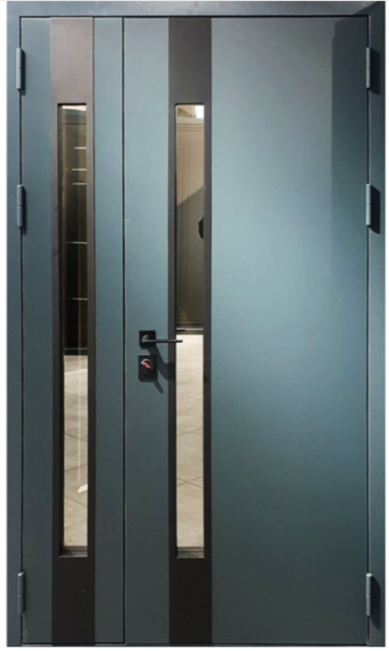 Ușă de exteriorTermo Lemn Alb 1200 R T-15 White