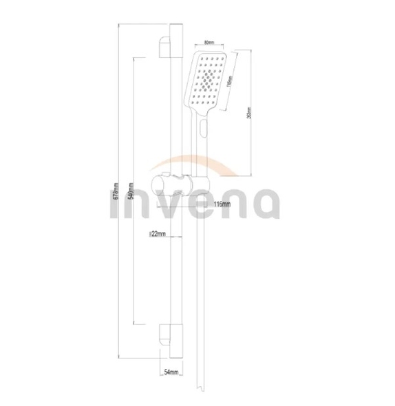 Sistemă de duș Invena AU-35-014-S