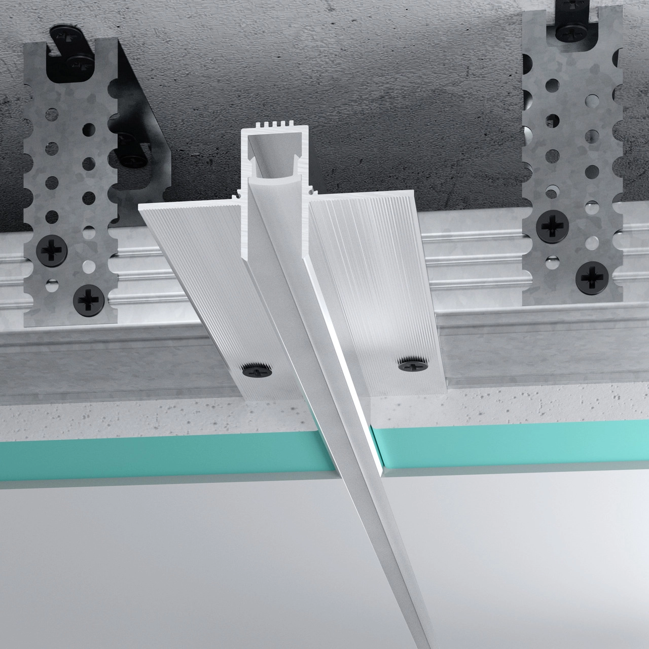 Profil tip ascuns din aluminiu F2.D1320L12 3m 