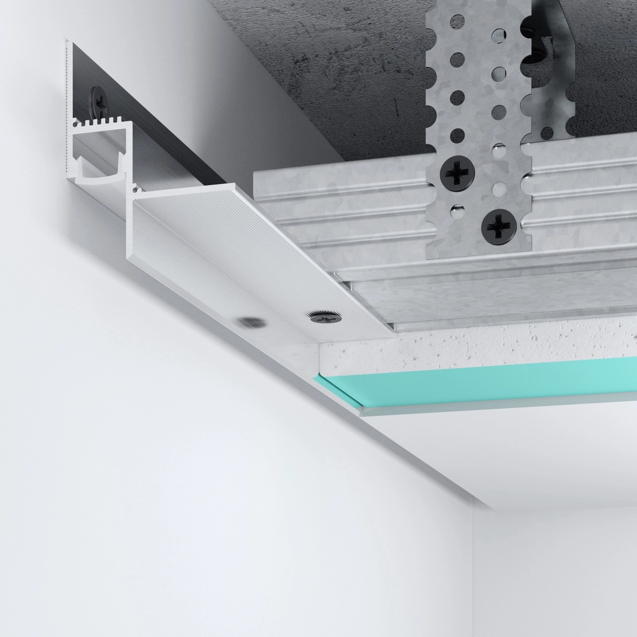 Профиль теневого шва алюминиевый F2.1320L12 13мм 3м  