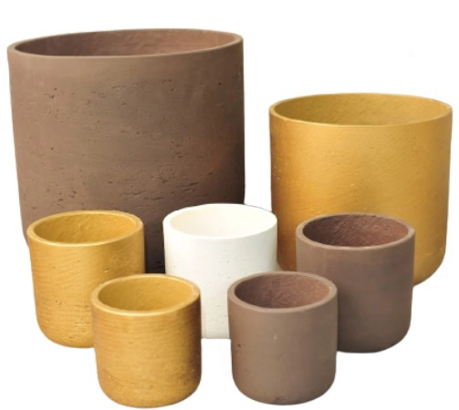 Ghiveci din fibrociment Charlie L black washed 