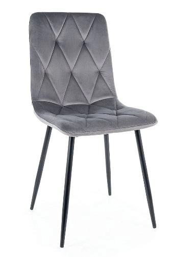 Scaun Tom velvet gri