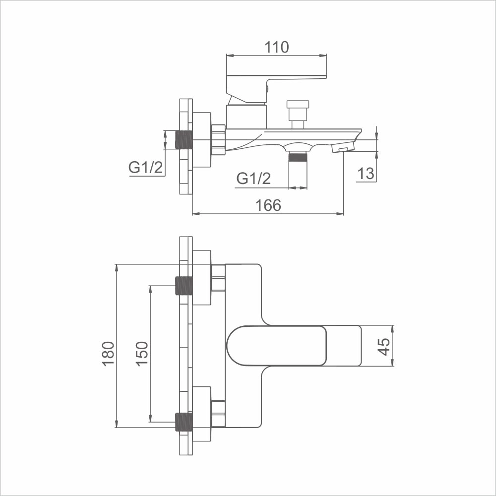 Смеситель для ванны Mateco Cavo 116589