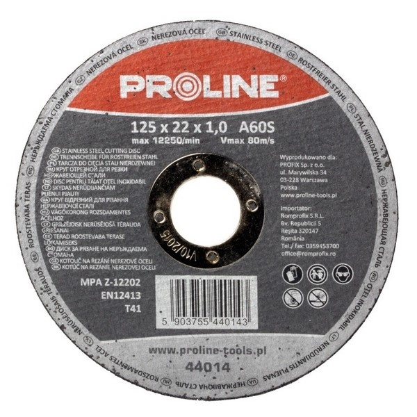 Disc pentru metal Proline 125x1.2x22mm