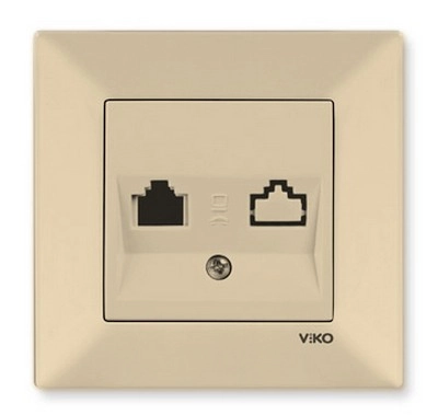 Розетка для телефона Viko Meridian RJ11 Крем 95970213