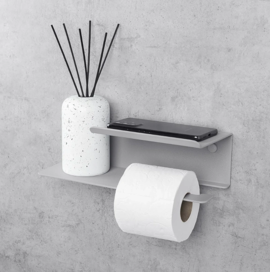 Suport pentru hârtie igienică Daske Line Flex ADH PH/LF-1307GR-A gri drept