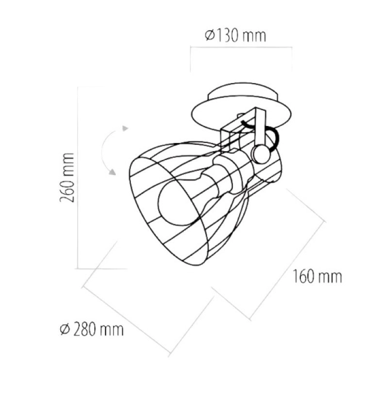 Бра Tk Lighting 2120 ALANO BLACK 1 E27 